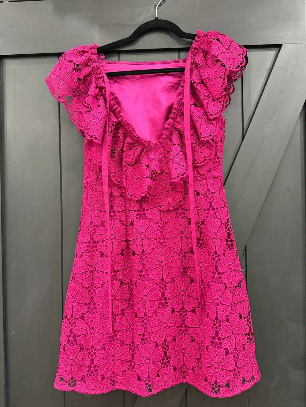 Kate Spade Ruffled Lace Mini Dress